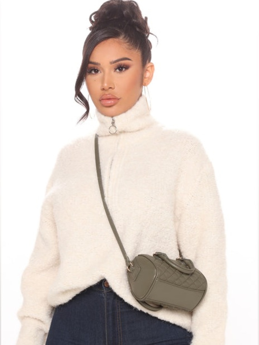 NWT Like Dreams Vegan Leather Quilted Mini Boston Bag Crossbody